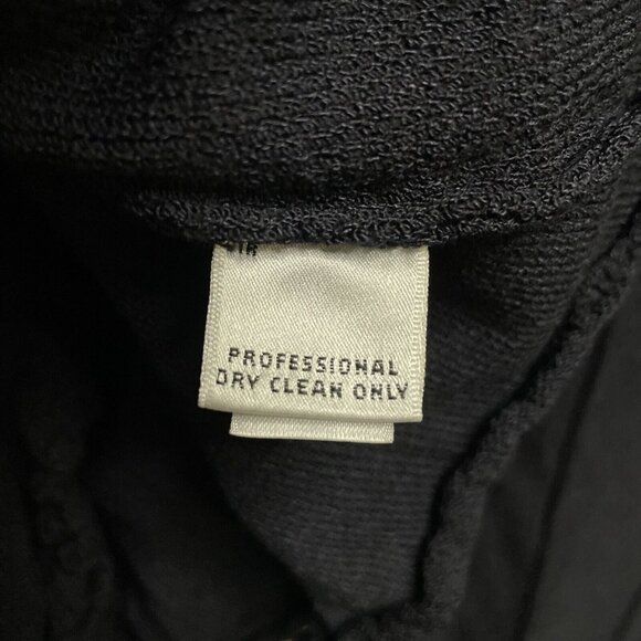 St. John Collection Black Knit Tie Front Ruffle Accented Cardigan Jacket Size XL - Picture 4 of 4